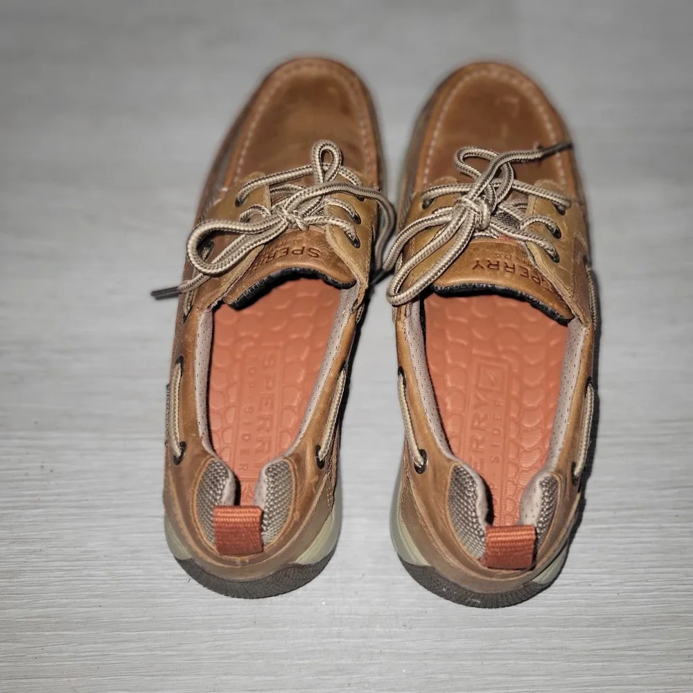 Sperry Top Sider Sea‎ Kite Sport Moc Leather Boat Shoes Mens 8.5M Tan nautical
